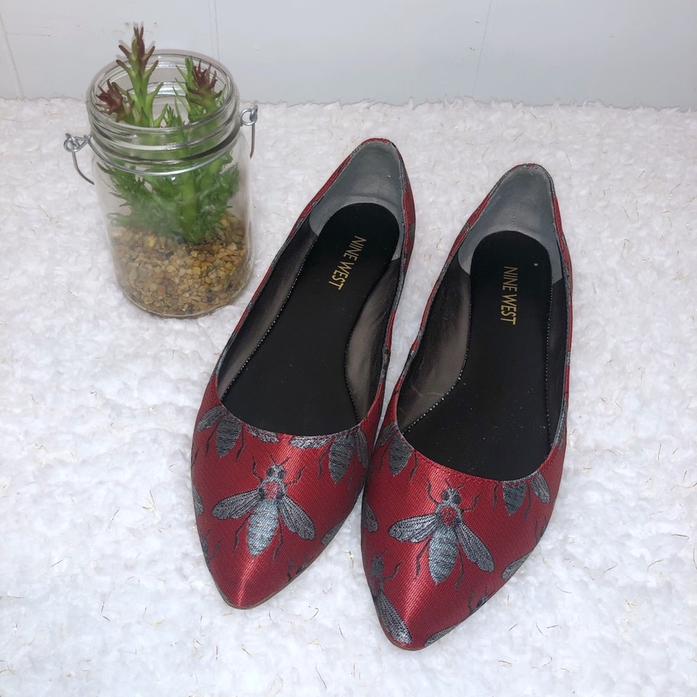 Nine West Red Bee Flats